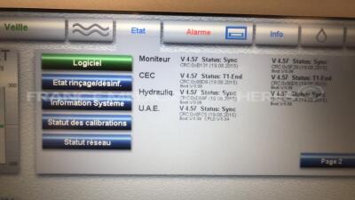 Fresenius Dialysis 5008 Cordiax - YOM 2010 - S/W V4.57 - Count 32736 hours (Powers up) - 6