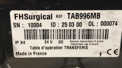 FHS Surgical Operating Table TAB 996MB - tested and functional - 8