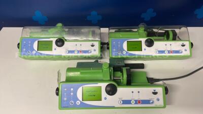 Lot of 3 Fresenius Syringe Pumps Pilote C IEC - no power cables (All power up)