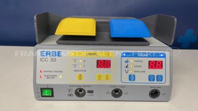 Erbe Electrosurgical Unit ICC 50- YOM 2009 -w/ footswitch (Powers up)