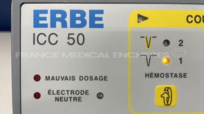 Erbe Electrosurgical Unit ICC 50- YOM 2009 -w/ footswitch (Powers up) - 4