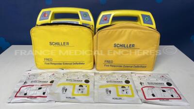 Lot of 2 Schiller Defibrillators FRED - Untested due to missing batteries