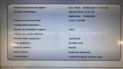 Instrumentation Labotary Blood Gas Analyzer - S/W 3.0 - no power cable (Powers up) - 2