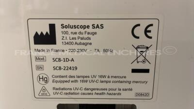 Soluscope Endoscope Drying Cabinet DSC 8000 - YOM 2016 - no power cable (Powers up) - 6