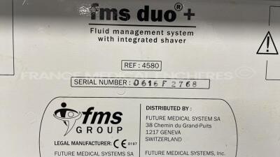 Lot of 2 Depuy Mitek Fluid Management System with integrated shaver FMS Duo plus - no power cables ( Both power up) - 4