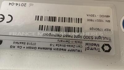 Trumpf Operating Light Led Trulight 5300 YOM 2015 - deinstalled by OEME -w/ Barco monitor declared functional by the seller - 7