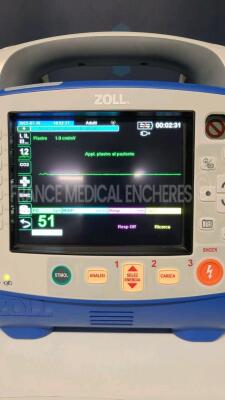 Zoll X Series Defibrillator / Monitor *Mfd - 2019* with Pacer, ECG, SPO2, NIBP, CO2, P1, P2, P3, T1, T2 and Printer Options, SPO2 Finger Sensor, NIBP Cuff and Hose, Paddle Lead, External Hard Paddles, 1 x Flat Battery and User Manual (Powers Up and Passes - 2