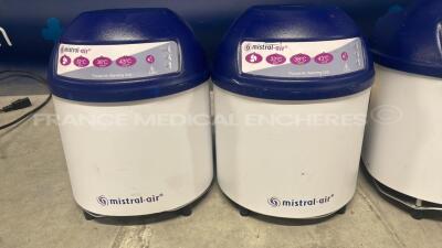 Lot of 4 The Surgical Company Patient Warming Units Mistral Air MAO100 - missing pipes - no power cables (All power up) - 2