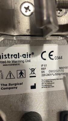 Lot of 4 The Surgical Company Patient Warming Units Mistral Air MAO100 - missing pipes - no power cables (All power up) - 7