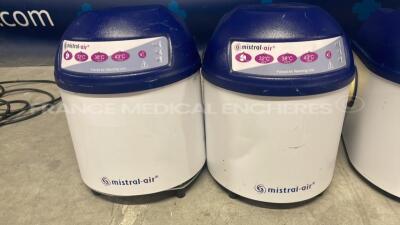 Lot of 4 The Surgical Company Patient Warming Units Mistral Air MAO100 - missing pipes - no power cables (All power up) - 2