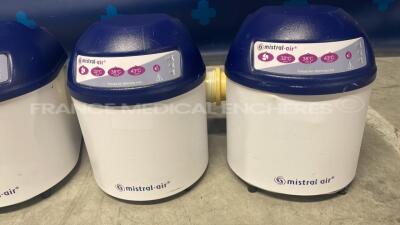 Lot of 4 The Surgical Company Patient Warming Units Mistral Air MAO100 - missing pipes - no power cables (All power up) - 3