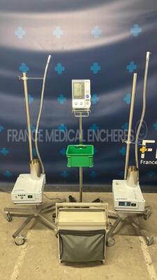 Lot of 2 Kendall Nebulizer Aerodyne Plus - YOM 2004/2006 - no power cables and Omron Tensiometer HEM-907 and Bender Safety Tester Unimet 1000 ST - All power up