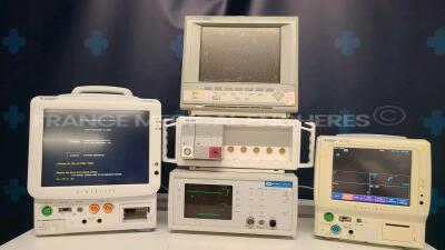 Lot of HP Patient Monitor M1204A and Hellige Patient Monitor Vicom SMK-11 and Lot of Fukuda Denshi Patient Monitor DS 7200 -YOM 2012 and Fukuda Denshi Patient Monitor DS 7100 - YOM 2008- no power cables (All power up)