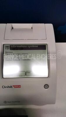 Lot of 5 Siemens Urine Analysers Clinitek Status - S/W 2.400.003, 1.500:001, 2.400.002, 2.500.002, and 2.500.002 - no power supplies (All power up) - 4