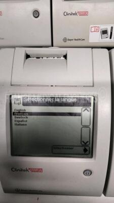 Lot of 5 Siemens Urine Analysers Clinitek Status - S/W 2.400.003, 1.500:001, 2.400.002, 2.500.002, and 2.500.002 - no power supplies (All power up) - 7