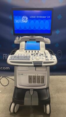 GE Ultrasound Logiq E9 R6 XD Clear 2.0 - YOM 11/2016 - S/W GC1 2.0 - in excellent condition - tested and controlled by GE Healthcare France – ready for clinical use - Options - DICOM - Scan Assist - Logiq Vue - Count Rendered Integrated - ICV Static - 4D