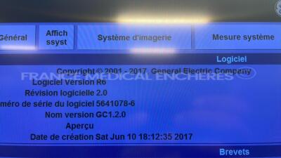 GE Ultrasound Logiq E9 R6 XD Clear 2.0 - YOM 11/2016 - S/W GC1 2.0 - in excellent condition - tested and controlled by GE Healthcare France – ready for clinical use - Options - DICOM - Scan Assist - Logiq Vue - Count Rendered Integrated - ICV Static - 4D - 6