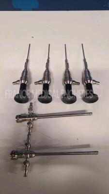 Lot of 4 Microaire Endoscopic Carpal and Cubital Tunnel Release 81025 and 2 Stryker Sheaths 747-031-550 - all to be repaired