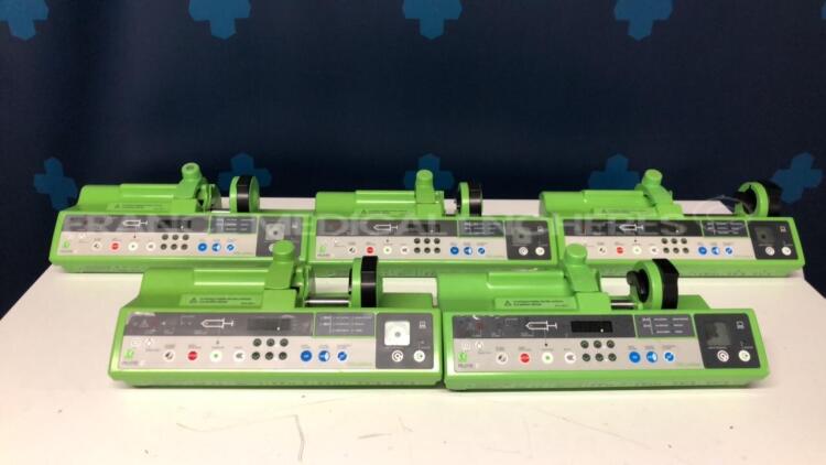 Lot of 5 Fresenius Syringe Pumps Pilote C - from 2009 to 2010 - no power cables (All power up)