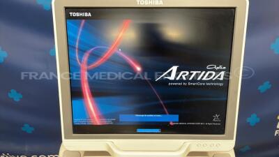 Hitachi Ultrasound Artida SSH 880CV - YOM 2012 - S/W AA V2.7 - w/ PST-30B probe - PST-50BT - CW Doppler pencil PC-20M - ECG sensors (Powers up) - 5