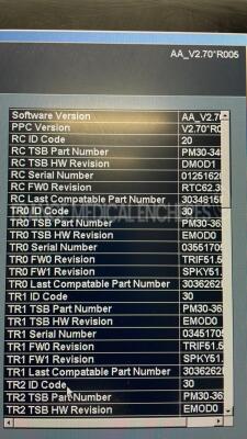 Hitachi Ultrasound Artida SSH 880CV - YOM 2012 - S/W AA V2.7 - w/ PST-30B probe - PST-50BT - CW Doppler pencil PC-20M - ECG sensors (Powers up) - 6