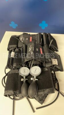 Lot of 20 New CA-MI Adult Cuffs and 2 Sphygmonanometer Tensometers