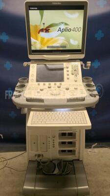 Toshiba Ultrasound Aplio 400 TUS A400 YOM 2012- w/ footswich - Sony video graphic printer UP- 897MD (Powers up)