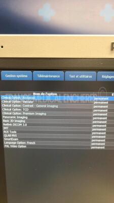 Philips Ultrasound IU22 - YOM 2007 - S/W 6.3.7.745 - Options clinical option abdomen - contrast general imaging - TCD - premium imaging - panaoramic imaging - basic 3D imaging - netlink DICOM 3.0 - IMT - ROI tools - QLAB MVI - smart exam - PAL video optio - 7