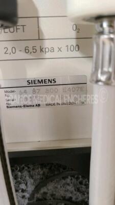 Maquet Ventilator Servo I - S/W V8.00.01 - count 49768 hours (Powers up) - 8