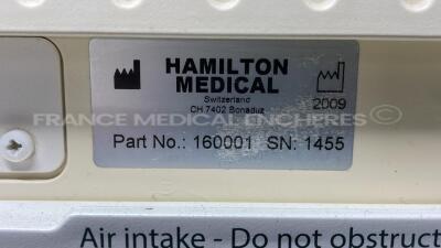 Hamilton Ventilator C2 - YOM 2009 - S/W 2.2.3 - count 67012 hours (Powers up) - 7