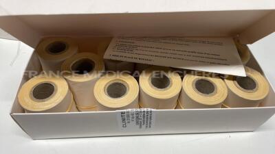 Lot of 4 Siemens Urine Analyzers Clinitek Status - S/W 2.200.007/2.200.007/2.200.007/2.200.007 - w Siemens reagent strips for urinalysis Multistix 8SG - paper roll (All power up) - 7