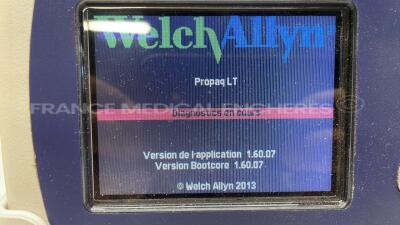 Lot of Welch Allyn Patient Monitors Propaq LT - YOM 2014 - S/W 1.60.07 - w/ ECG sensors (Both power up) - 4