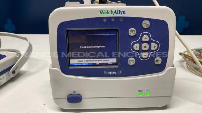 Lot of Welch Allyn Patient Monitors Propaq LT - YOM 2014 - S/W 1.60.07 - w/ ECG sensors (Both power up) - 5