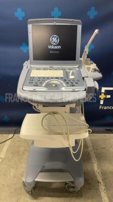 GE Ultrasound Voluson I - YOM 09/2013- S/W 8.2.1.939 - options DICOM 3 - sono NT - sono RS w/ E8C-RS probe YOM 07/2016- 4C-RS probe YOM 08/2013 -Mitsubishi printer P95 (Powers up)