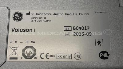 GE Ultrasound Voluson I - YOM 09/2013- S/W 8.2.1.939 - options DICOM 3 - sono NT - sono RS w/ E8C-RS probe YOM 07/2016- 4C-RS probe YOM 08/2013 -Mitsubishi printer P95 (Powers up) - 18