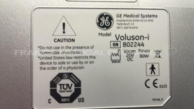 GE Ultrasound Voluson I - YOM 05/2009 - S/W 8.2.2.947 - options DICOM 3 - w/ E8C-RS probe YOM 07/2014 - 4C-RS probe YOM .07/2010 -Sony digital graphic printer UP-D897 (Powers up) - 19