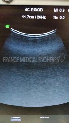 GE Ultrasound Voluson I - YOM 09/2013- S/W 8.2.2.947 - options DICOM 3 - sono NT - sono RS w/ E8C-RS probe YOM 04/2020- 4C-RS probe YOM .02/2012 -Mitsubishi printer P95 (Powers up) - 9