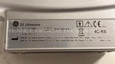 GE Ultrasound Voluson I - YOM 08/2013- S/W 8.2.2.947 - options DICOM 3 - sono NT - sono RS w/ E8C-RS probe YOM 10/2016- 4C-RS probe YOM .07/2013-Mitsubishi printer P95 (Powers up) - 17