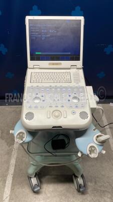 Esaote Ultrasound MylabFive - YOM 2012 - S/W 13.01- keyboard to be repaired - screen holder to be repaired - w/ LA435 probe (Powers up)