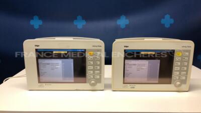 Lot of 2 Drager Patient Monitors Infinity Delta - YOM 2008/2004 - S/W VF6-4W/ VF7-3W - no power supplies (Both power up)