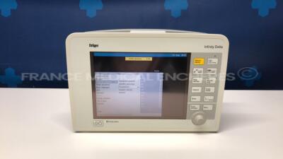 Drager Patient Monitor Infinity Delta -YOM 2008 - S/W VF7-3W - w/ ETCO2 module - no power supply (Powers up)