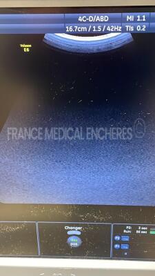 GE Ultrasound Voluson E6 - YOM 08/2012 - trackball to be repaired - w/ 4C-D probe YOM 09/2010 - 11L-D probe YOM 06/2010 - RIC5-9D probe YOM 02/2008 - SP10-16-D probe YOM 12/2017 - RAB4-8-D probe YOM 03/2016 - Sony digital graphic printer UP-D897 (Powers u - 8