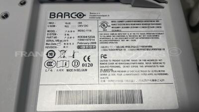 Lot of 3 Barco Monitors including 2 MDSC-2124 and 1 MDSC-1119 - YOM 2013 - no power supplies (All power up) - 8