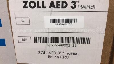 Lot of 2 ZOLL Defibrilator AED 3 Trainers original box never used - sw Language Italian - 6