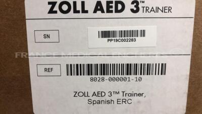 Lot of 2 ZOLL Defibrilator AED 3 Trainers original box never used - sw Language Spanish - 7