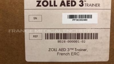 Lot of 2 ZOLL Defibrilator AED 3 Trainers original box never used - sw Language French - 6