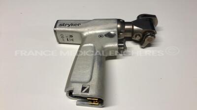 Set of Stryker Orthopedic Motors System 7 including Dual Trigger Drill 7205 - Sagittal Saw 7208 - attachments Dual trigger pin collet 7203-126 - Hudson modified trinkle 6203-135 - AO large drill 6203-210 - Triathlon 6203-170 - Small drill 6203-110 - 2 - 7