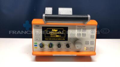 Drager Transport Ventilator Oxylog 3000 S/W 1.24 -YOM 2008 no power supply (Powers up)