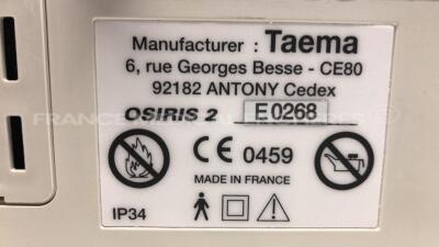 Taema Transport Ventilator Osiris 2 - S/W V1.020 - no power supply (Powers up) - 4