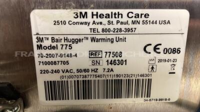 Lot of 3 3M Healthcare Patient Warming Units Bair Hugger 775- YOM 2019 (All power up) - 7